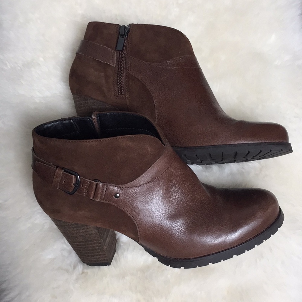 Clarks Artisan leather and suede booties